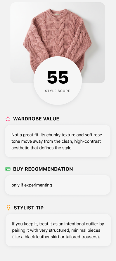 fitté feedback screenshot - final verdict